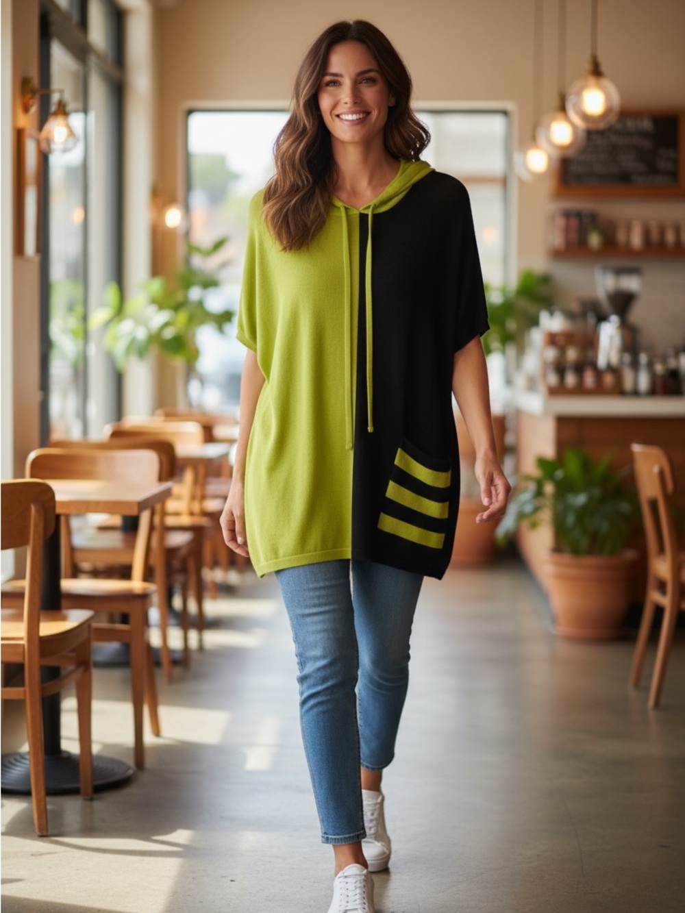 Terra Sj Apparel Hooded Top – XL – NWT
Black and Lime Green